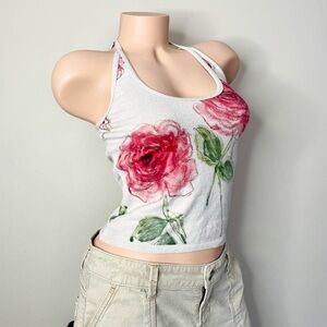 Vintage Y2K floral halter top 🏝️ by Zass